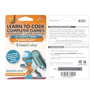 Coding for Kids: Learn to Code Javascript - Video Game Design Coding Software - Computer Programming for Kids, Ages 11-18, (PC, Mac, Chromebook Compatible)