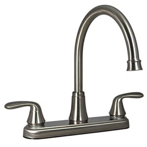 phoenix vital life phoenix faucets pf231402 two-handle 8" hybrid kitchen faucet with high-arc spout - brushed nickel