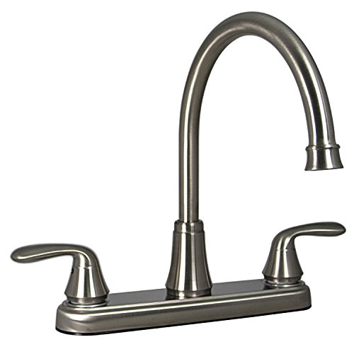 PHOENIX VITAL LIFE Phoenix Faucets PF231402 Two-Handle 8" Hybrid Kitchen Faucet with High-Arc Spout - Brushed Nickel