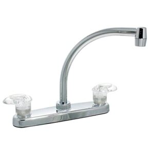 valterra phoenix pf221302 kitchen faucet (8" hi-arc, 2 lever, 1/4 turn, plastic, chrome)