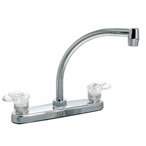 VALTERRA Phoenix PF221302 Kitchen Faucet (8" Hi-Arc, 2 Lever, 1/4 Turn, Plastic, Chrome)