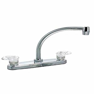 VALTERRA Phoenix PF221302 Kitchen Faucet (8" Hi-Arc, 2 Lever, 1/4 Turn, Plastic, Chrome)