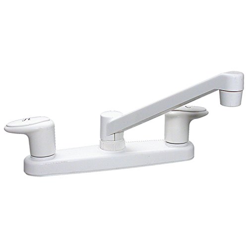 Valterra Phoenix Faucets PF221201 Catalina Two-Handle 8" Kitchen Faucet with 8" Standard Spout - White