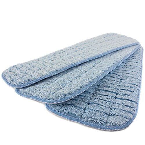 Zwipes Professional H1-732 Microfiber Wet Mop Scrubbing Pad, 18" (Pack of 3)