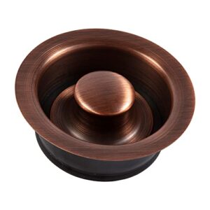 sinksense 3.5" disposal flange drain with stopper, antique copper
