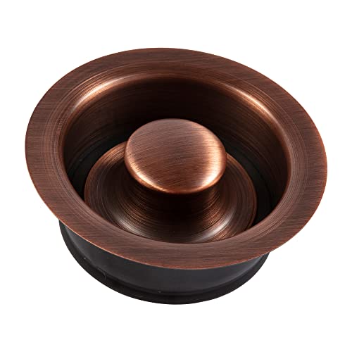 SinkSense 3.5" Disposal Flange Drain with Stopper, Antique Copper