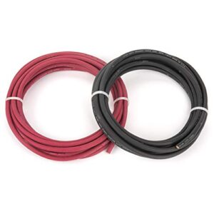 ewcs 4 gauge premium extra flexible welding cable 600 volt 25 feet each black+red