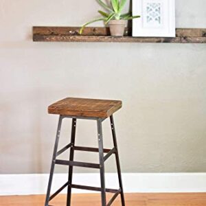 Barstool, Counter stool, Backless Stooll, Commercial Barstool, Reclaimed wood Industrial Steel, Made in the USA, Free Shipping