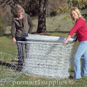 Premier 48" PoultryNet® Electric Fence 12/48/3, 164', Double Spike, White