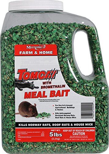 Motomco 008-22920 198889 Tomcat with Bromethalin Meal Bait, 5 lb