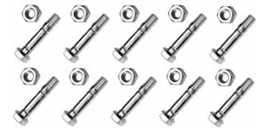 (10) shear pins / bolts for 710-0890, 710-0890a, 910-0890a