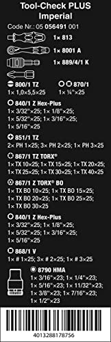 Wera 05056491001 Tool-Check Plus Imperial, 39 Pieces