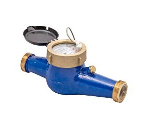 PRM 1-1/4 Inch NPT Multi Jet Water Meter with Pulse Output, Brass Body - Not for Potable Water