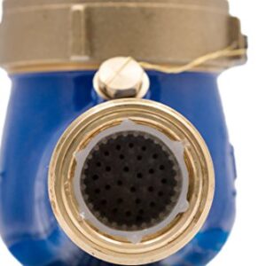 PRM 1 Inch NPT Multi Jet Water Meter with Pulse Output, Brass Body - Not for Potable Water