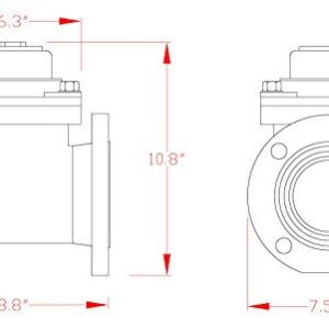 PRM 3 Inch Flanged Multi-Jet Water Meter with Pulse Output, Not for Potable Water