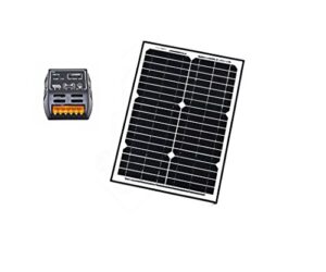 aleko® sp20w24vsc202 24v 20-watt monocrystalline solar panel sc202 charging controller kit
