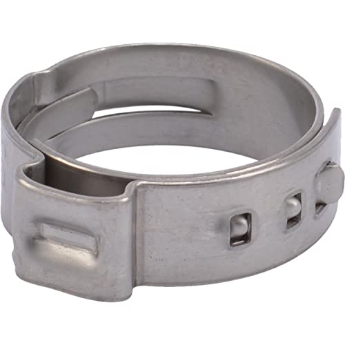 SharkBite 3/4 Inch Clamp Ring, Pack of 100, Stainless Steel Plumbing Fitting, PEX Pipe, PE-RT, UC955CP100