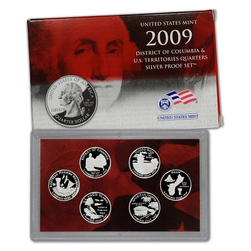 2009 S US Mint Quarters Silver Proof Set OGP