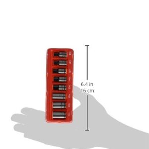 Powerbuilt 8 Piece 1/4" Dr. SAE Spline Socket Set with Storage Tray - 642053