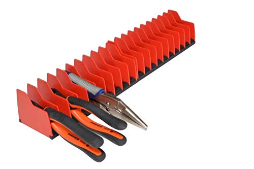 MLTOOLS Pliers Cutters Organizer Pro – Non-Slip Rubber Base Fuel & Solvent Resistant Durable Long-Lasting Tool Storage Box Rack 10 Tools Plier Made in USA | P8248 (2 Pack)