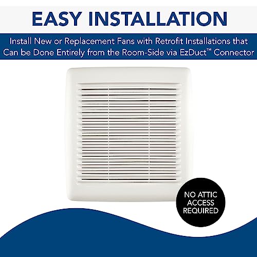 Broan-NuTone A80 Ventilation Fan with Roomside Installation, 80 CFM, 2.0 Sones White