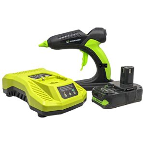 pro2-60kit 60 watt cordless professional heavy duty hot glue gun kit-full size-ryobi® battery & charger included