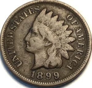 1899 p indian head cent penny seller very good