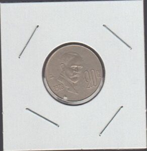 1979 mexico national arms, eagle left twenty cent piece choice about uncirculated