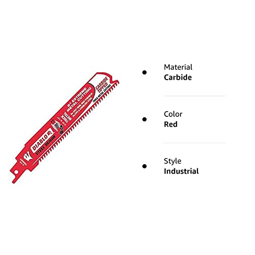 Freud DS0608CF3 Diablo Reciprocating Blade 6" x 8T Carbide Tip Metal Cut 3 Per Package