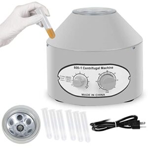 super deal electric lab laboratory centrifuge machine, desktop lab medical practice with timer and speed control low speed 4000 rpm capacity 20 ml x 6-110v