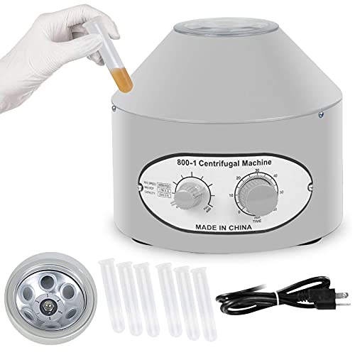 SUPER DEAL Electric Lab Laboratory Centrifuge Machine, Desktop Lab Medical Practice with Timer and Speed Control Low Speed 4000 RPM Capacity 20 ml x 6-110v