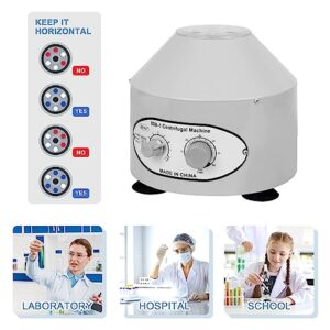 SUPER DEAL Electric Lab Laboratory Centrifuge Machine, Desktop Lab Medical Practice with Timer and Speed Control Low Speed 4000 RPM Capacity 20 ml x 6-110v