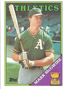 mark mcgwire rookie card - 1988 topps baseball all star rookie baseball card #580 (oakland athletics) free shipping