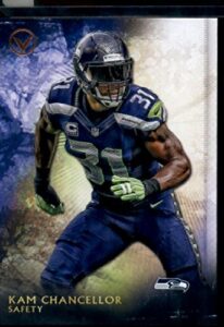 2015 topps valor #198 kam chancellor football card in protective display case