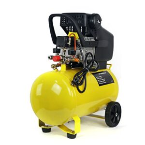 stark usa 3.5hp portable 10 gallons air compressor tank ultra quiet horizontal tank adjustable pressure with built-in wheel