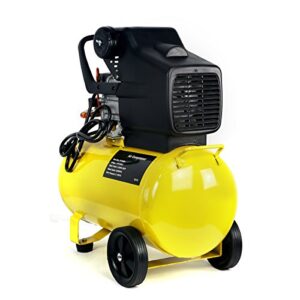 Stark USA 3.5HP Portable 10 Gallons Air Compressor Tank Ultra Quiet Horizontal Tank Adjustable Pressure with Built-in Wheel