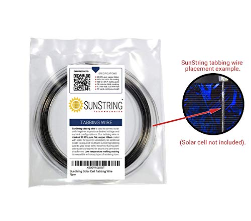 SunString Solar Cell Tabbing Wire, 10 Yards