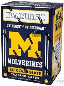 2015 panini michigan wolverines factory sealed blaster box with 80 cards & autograph or memorabilia card! look for cards & autographs of wolverine legends including tom brady,barry larkin & many more!