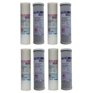 4 replacement filter sets for dual stage reverse osmosis revolution whole house system (1 year supply)