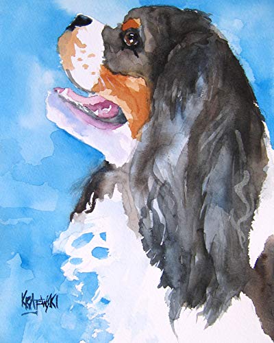 Cavalier King Charles Spaniel Art Print | Cav KC Gifts | From Original Painting by Ron Krajewski | Hand Signed Artwork in 8x10” and 11x14” Sizes