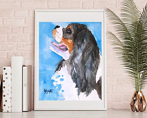 Cavalier King Charles Spaniel Art Print | Cav KC Gifts | From Original Painting by Ron Krajewski | Hand Signed Artwork in 8x10” and 11x14” Sizes