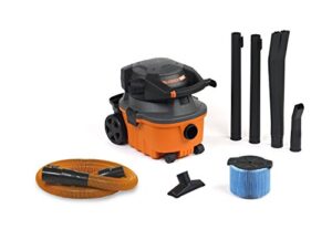 ridgid wet dry vacuums vac4010 2-in-1 compact and portable wet dry vacuum cleaner with detachable blower, 4-gallon, 6.0 peak hp leaf blower vacuum cleaner