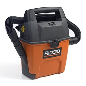 RIDGID Wet Dry Vacuums VAC3000 Portable Wet Dry Vacuum Cleaner for Car, Garage or In-Home Use, 3-Gallon, 3.5 Peak Horsepower Wet Dry Auto Vacuum Cleaner for Car