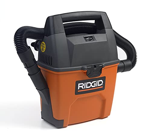 RIDGID Wet Dry Vacuums VAC3000 Portable Wet Dry Vacuum Cleaner for Car, Garage or In-Home Use, 3-Gallon, 3.5 Peak Horsepower Wet Dry Auto Vacuum Cleaner for Car