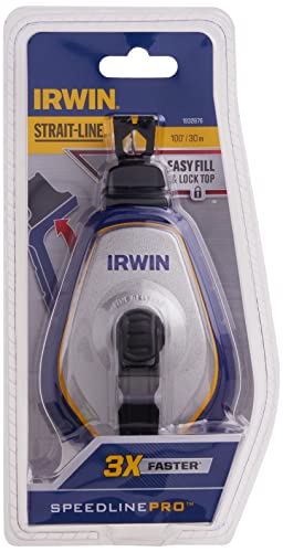 Strait-Line 1932876 IRWIN Speedline Pro Chalk Reel, 100'