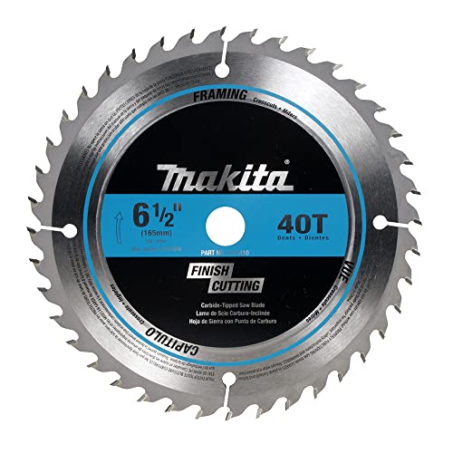 Makita T-01410 6-1/2" 40T Carbide-Tipped Circular Saw Blade, Fine Crosscutting