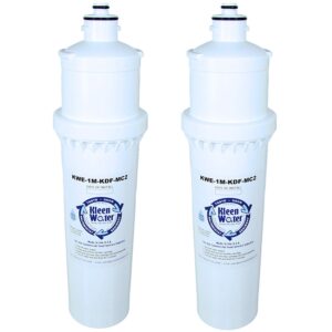 kleenwater brand filters compatible with everpure mc2 compatible filter, replacement cartridge for ev9612-56, set of 2
