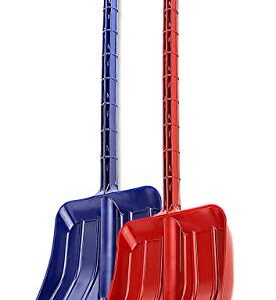 MnM-Home Extra Strong One Piece Construction, Kids/Toddler Plastic Snow – Beach Sand Shovel. Two Set, Red-(Girl) Blue-(boy). (2, Multi)