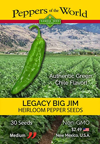 Big Jim Legacy Hatch Variety - 30 Seeds - Authentic Green Chile Flavor! Mild-Medium Heat