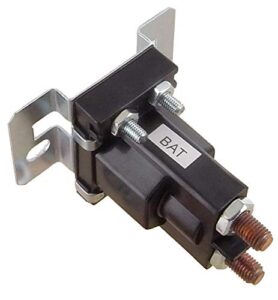 new 12 volt solenoid relay compatible with/replacement for meyer 56134, western 56134 upright 4-post 4 terminals, flat 180 (f180) mounting, 80 continuous amps, 400 surge amps